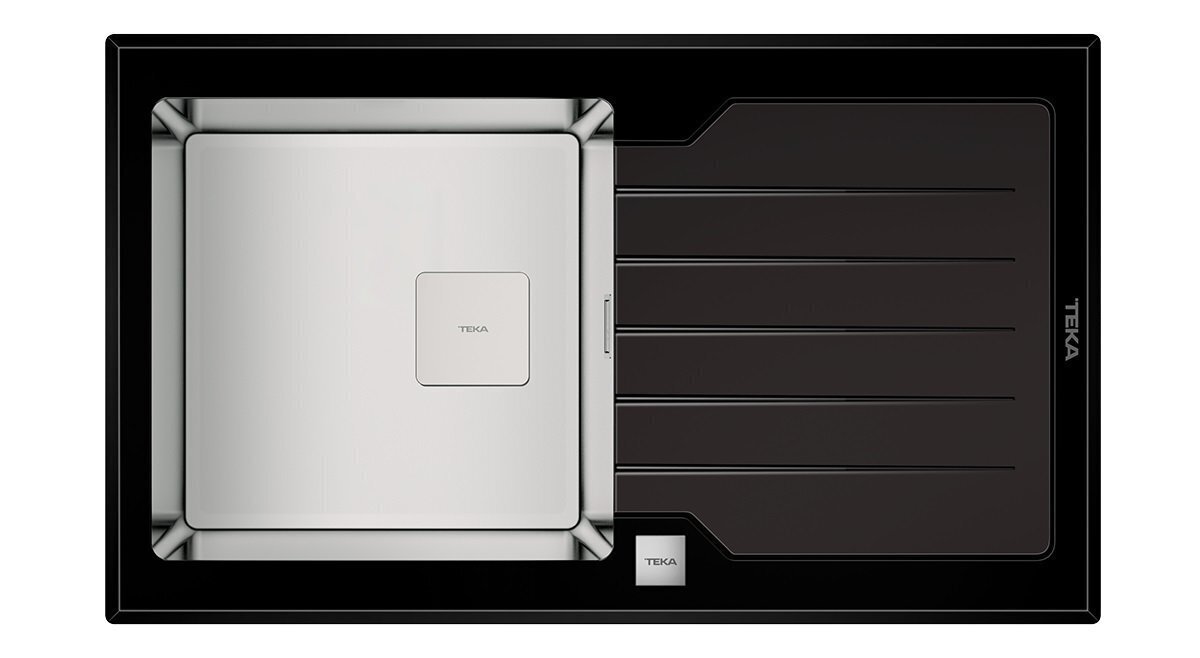 Süvistatav klaasist köögivalamu TEKA LUX 860x510 1B 1D цена и информация | Köögivalamud | kaup24.ee