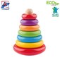 Puidust mänguasi Woody 90003 Eco Püramiid hind ja info | Imikute mänguasjad | kaup24.ee
