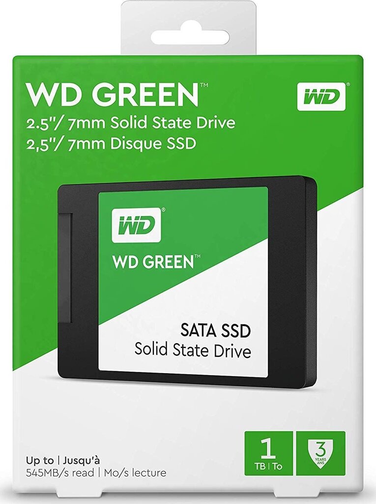 SSD 1TB WD Green 2,5" SATA3 (WDS100T2G0A) hind ja info | Sisemised kõvakettad (HDD, SSD, Hybrid) | kaup24.ee