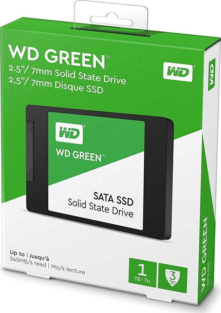 SSD 1TB WD Green 2,5" SATA3 (WDS100T2G0A) hind ja info | Sisemised kõvakettad (HDD, SSD, Hybrid) | kaup24.ee