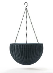 Горшок для цветов подвесной Hanging Sphere Planter, серый цена и информация | Вазоны | kaup24.ee