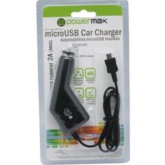 PowerMax PPC005 2A microUSB автомобильное зарядное устройство для телефона цена и информация | Зарядные устройства для телефонов | kaup24.ee