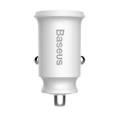 Baseus Grain Mini CCALL-ML02 Белое 3.1A автомобильное зарядное устройство для телефона цена и информация | Зарядные устройства для телефонов | kaup24.ee