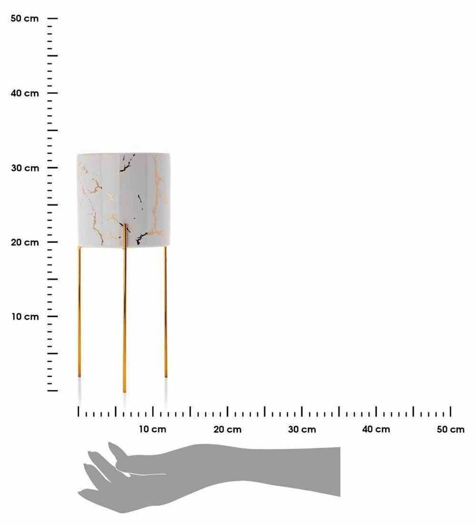 Lillepott Nila White, 32 cm hind ja info | Dekoratiivsed lillepotid | kaup24.ee