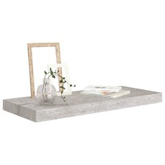 326599 seinariiulid, 4 tk, betoonhall, 60 x 23,5 x 3,8 cm MDF цена и информация | Полки | kaup24.ee