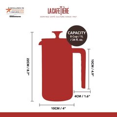 La Cafetière Pisa Kafetiire 8-Tassiline - Must hind ja info | Muu köögitehnika | kaup24.ee