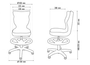 Lastetool Entelo Petit White ST33 jalatoega, hall/must hind ja info | Kontoritoolid | kaup24.ee