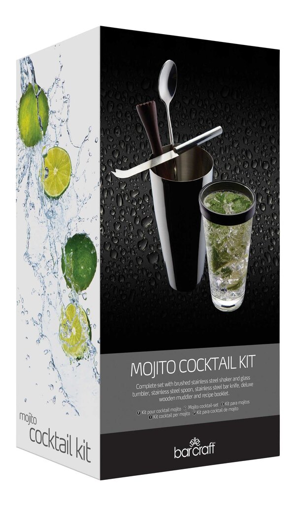 4-osaline Mojito kokteilikomplekt - BarCraft hind ja info | Klaasid, tassid ja kannud | kaup24.ee