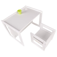 Многофункциональный игровой набор мебели для малышей KiddyMoon TC-001, белый цена и информация | Детские столы и стулья | kaup24.ee