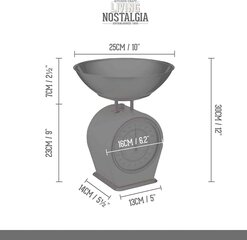 Весы механические Living Nostalgia 4 кг цена и информация | Особенные приборы для приготовления пищи | kaup24.ee