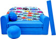 Laste diivan Welox C21, sinine цена и информация | Lastetoa kott-toolid, tugitoolid ja tumbad | kaup24.ee