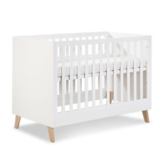 Детская кроватка Noah, 120x60 см, белая цена и информация | Детские кроватки | kaup24.ee