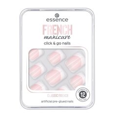 Liimitavad küüned Essence French Manicure Click &amp; Go, 12 tk., 01 Classic French цена и информация | Средства для маникюра и педикюра | kaup24.ee