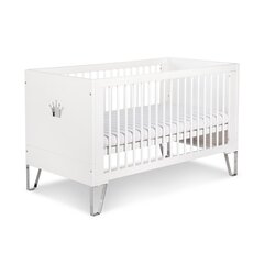 Растущая детская кроватка Little Sky Blanka 140x70 см, белая цена и информация | Детские кроватки | kaup24.ee