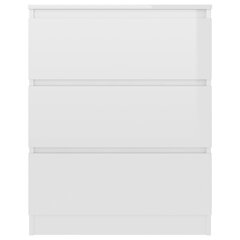 Боковой шкаф, белого цвета, 60x33,5x76см, ДСП, глянцевый цена и информация | Шкафчики в гостиную | kaup24.ee