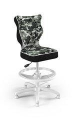 Эргономичное детское кресло Entelo Petit White ST33 с опорой для ног, серое/черное цена и информация | Офисные кресла | kaup24.ee