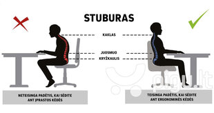 Эргономичный детский стул Entelo с подставкой для ног Good Chair Petit VS03 3, серый/черный цена и информация | Офисные кресла | kaup24.ee