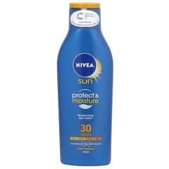 Niisutav päikesekaitsekreem Nivea Sun Protect & Moisture SPF30 200 ml hind ja info | Päikesekreemid | kaup24.ee