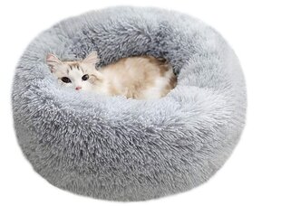 Koera või kassi voodi, 80 cm, hall цена и информация | Лежаки, домики | kaup24.ee