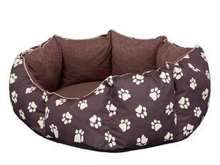 Hobbydog лежак New York, L, Brown Paws, 65x55 см цена и информация | Лежаки, домики | kaup24.ee