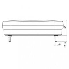 Левый Led фонарь прицепа IP68 FT-270 L TB LED PM Fristom цена и информация | Прицепы и их запчасти | kaup24.ee