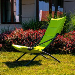 Шезлонг Verde, зеленый цена и информация | Садовые стулья, кресла, пуфы | kaup24.ee