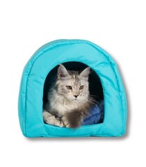 Закрытый лежак для собак и кошек GoGift, 40x33x29 см, синий цвет цена и информация | Лежаки, домики | kaup24.ee