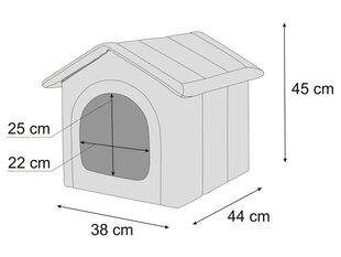 Hobbydog будка Black Ecolen+Black Oxford R2, 38x44 см цена и информация | Лежаки, домики | kaup24.ee