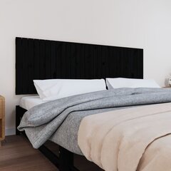 seinale kinnitatav voodipeats, must, 185x3x60 cm, männipuit цена и информация | Кровати | kaup24.ee