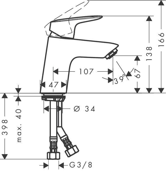 Hansgrohe Logis 70 valamusegisti 71077000 hind ja info | Vannitoa segistid | kaup24.ee