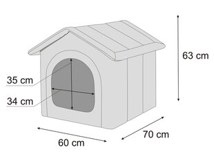 Hobbydog pesa Graphite Ecolen+Graphite Oxford R5, 60x70 cm hind ja info | Pesad, padjad | kaup24.ee