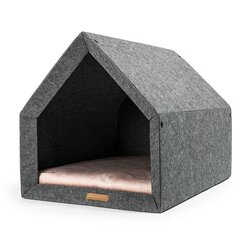 Rexproduct лежак-будка Kennel, M, серый/розовый цена и информация | Лежаки, домики | kaup24.ee