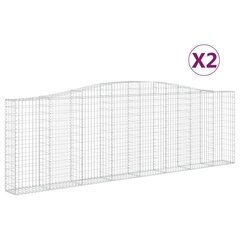 kaarekujulised gabioonkorvid 2 tk, 400x30x120/140 cm, raud цена и информация | Ящики для цветов | kaup24.ee