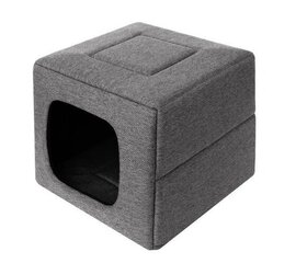 Лежак-домик для домашних животных Doggy, 40х40х30, серый цена и информация | Лежаки, домики | kaup24.ee