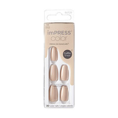 Накладные ногти imPRESS Press-On Manicure Bare But Butter Short Nails Latte, 30 шт., размер M цена и информация | Средства для маникюра и педикюра | kaup24.ee