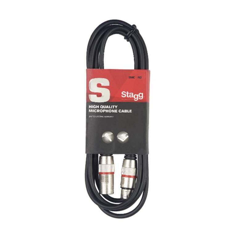 Helikaabel XLR/XLR (m/f) Stagg SMC10 RD, 10 m hind ja info | Kaablid ja juhtmed | kaup24.ee