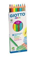 Pliiatsid Fila Giotto Mega, 12 värvi hind ja info | Kunstitarbed, voolimise tarvikud | kaup24.ee
