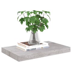 seinariiulid, 2 tk, betoonhall, 50 x 23 x 3,8 cm MDF цена и информация | Полки | kaup24.ee