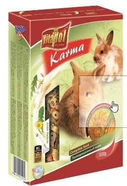 VITAPOL täistoit küülikutele 1 kg цена и информация | Toit väikeloomadele | kaup24.ee