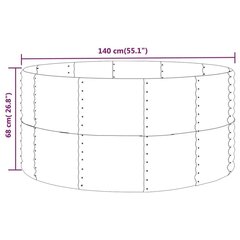 aia taimekast, hõbedane, 140x140x68 cm, pulbervärvitud teras hind ja info | Lillekastid | kaup24.ee