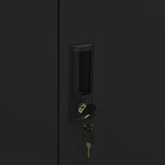 Biuro spintelė, juodos spalvos, 90x40x102cm, plienas hind ja info | Elutoa väikesed kapid | kaup24.ee