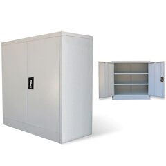 kontorikapp 2 uksega, hall, 90 cm, teras hind ja info | Kapid | kaup24.ee