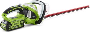 Аккумуляторные ножницы для живой изгороди/травы Greenworks G40HT61 - 2200907, 40 В цена и информация | Кусторезы, ножницы для газона | kaup24.ee