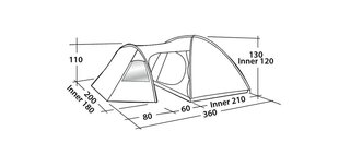 Telk Easy Camp Eclipse 300, roheline hind ja info | Telgid | kaup24.ee