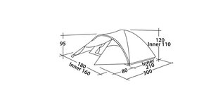 Палатка Easy Camp Quasar 300, зеленая цена и информация | Палатки | kaup24.ee