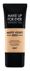 Matt jumestuskreem Make Up For Ever Matte Velvet Skin Liquid Full Coverage Foundation 24H, 30 ml hind ja info | Jumestuskreemid, puudrid | kaup24.ee