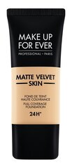 Matt jumestuskreem Make Up For Ever Matte Velvet Skin Liquid Full Coverage Foundation 24H, 30 ml, R - 330 Warm Ivory hind ja info | Jumestuskreemid, puudrid | kaup24.ee