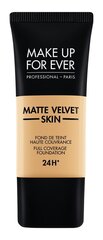 Matt jumestuskreem Make Up For Ever Matte Velvet Skin Liquid Full Coverage Foundation 24H, 30 ml, Y - 345 Natural Beige hind ja info | Jumestuskreemid, puudrid | kaup24.ee