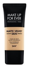 Matt jumestuskreem Make Up For Ever Matte Velvet Skin Liquid Full Coverage Foundation 24H, 30 ml, Y - 355 Neutral Beige hind ja info | Jumestuskreemid, puudrid | kaup24.ee