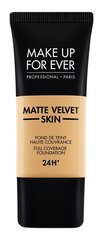 Matt jumestuskreem Make Up For Ever Matte Velvet Skin Liquid Full Coverage Foundation 24H, 30 ml, Y - 365 Desert hind ja info | Jumestuskreemid, puudrid | kaup24.ee